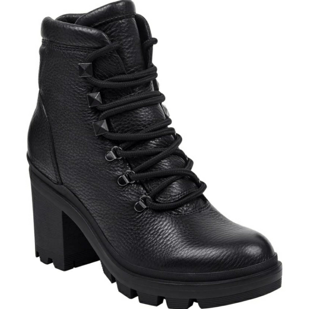 Marc Fisher Kini Platform Combat Black Boot